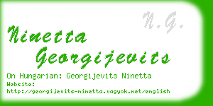 ninetta georgijevits business card